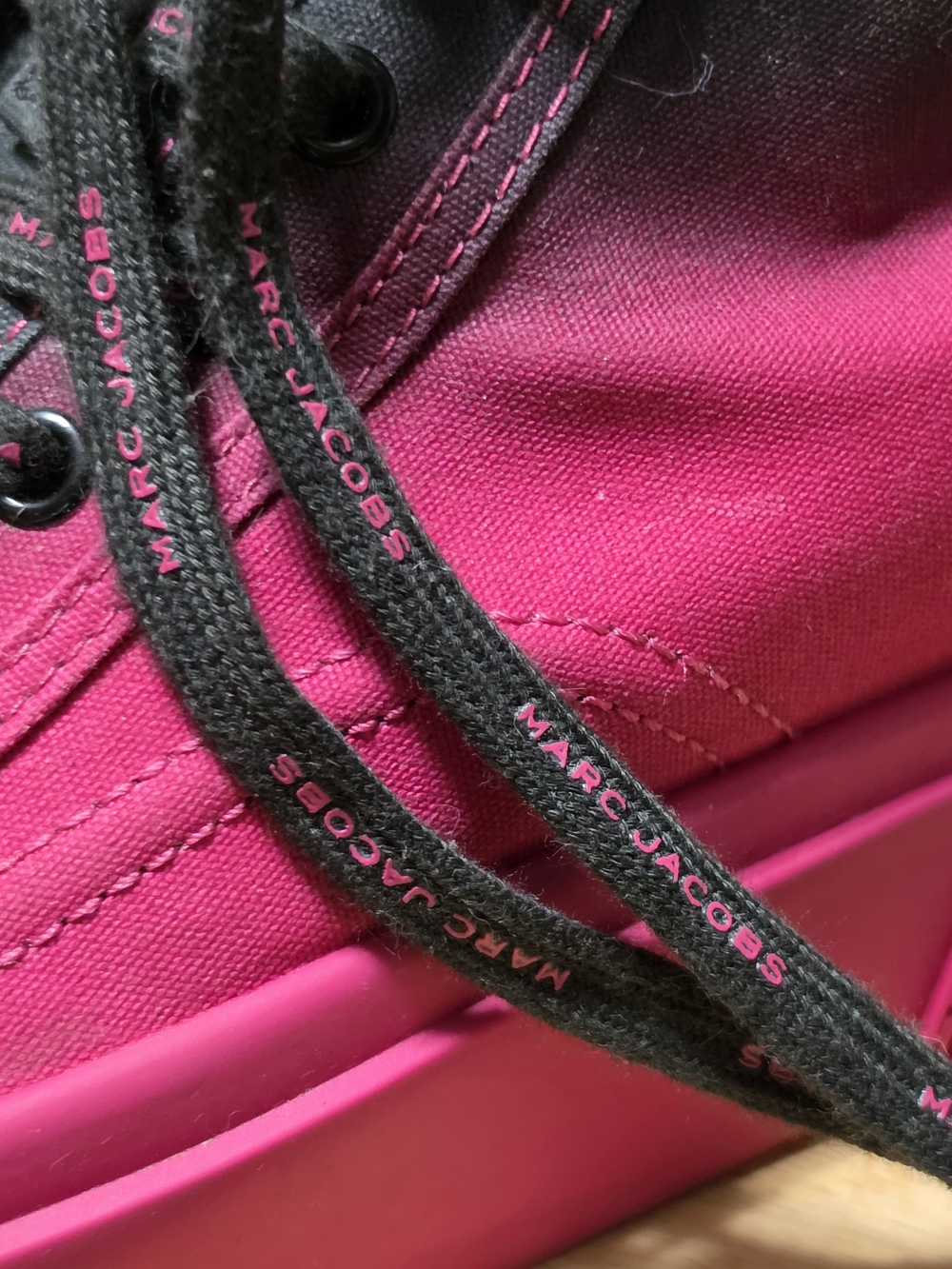 Marc Jacobs Women's Hot Pink High-Top Sneakers - Picture 3 of 12